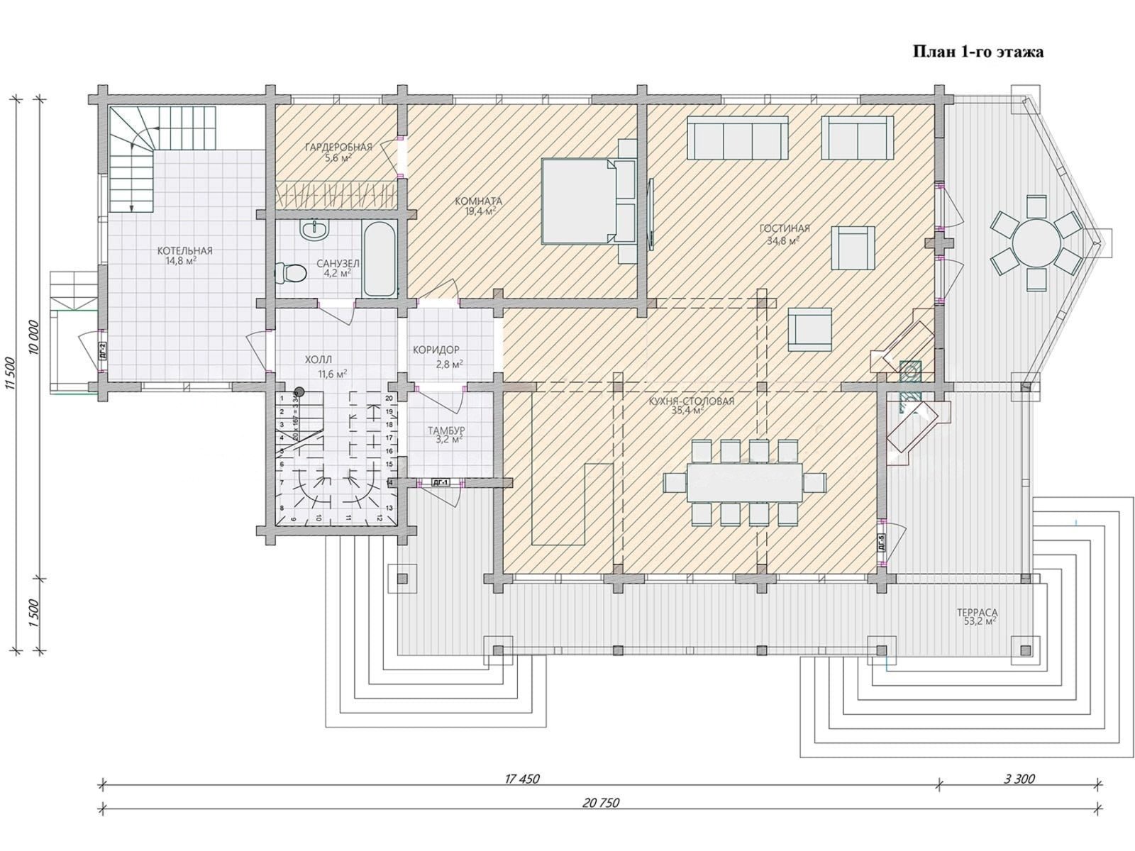 План 1 этажа